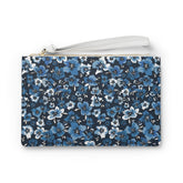 Blue Floral Clutch Bag – Navy Petite Flower Wristlet