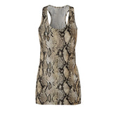 Stylish Python Snake Print Racerback Dress for Women