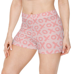 High-Waist Workout Shorts – No Ride Up, Stay-Put Fit--XOXO Print