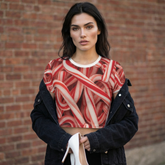 Candy Cane All-Over Print Crop Tee