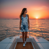 Ocean Blue Camo Inspired Women's Racerback Dress