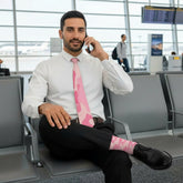 Pink Camo Valentines Cushioned Crew Socks — Unisex Socks