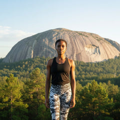 Squat-Proof High-Waist Leggings — Black & Gray Snake Print