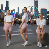 High-Waist Workout Shorts – No Ride Up, Stay-Put Fit--XOXO Print