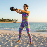 Spiral Wave High-Waisted Yoga Leggings