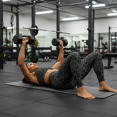 High-Waist Charcoal Leopard Yoga Leggings — All-Over Print