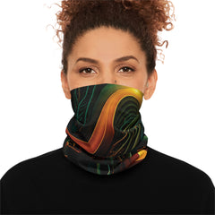 Holiday Light Swirl Neck Gaiter — Lightweight Breathable Face Cover