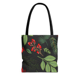 Holiday Holly Tote Bag — Festive Botanical All-Over Print Tote