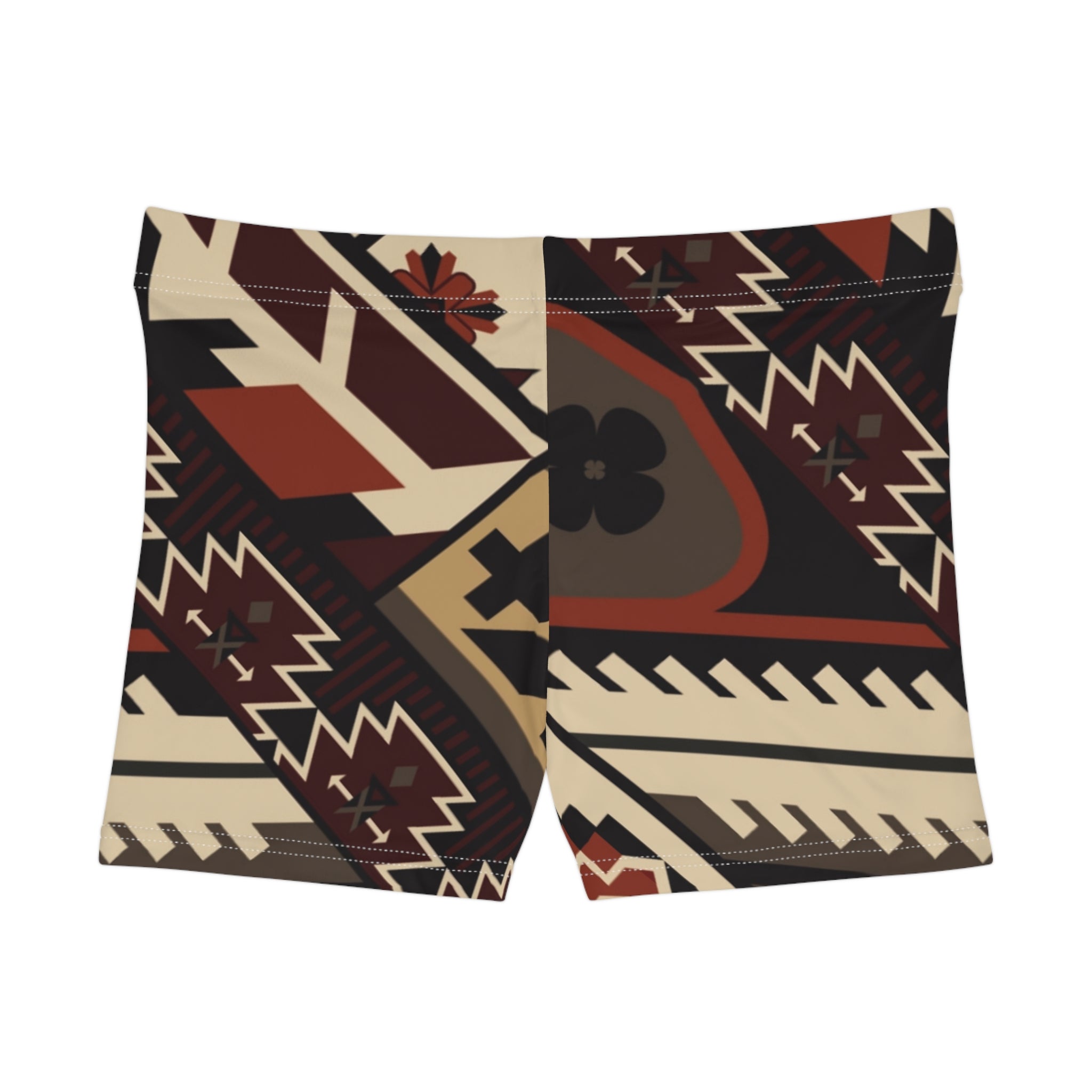 Southwestern Aztec Pattern Women's Workout Shorts