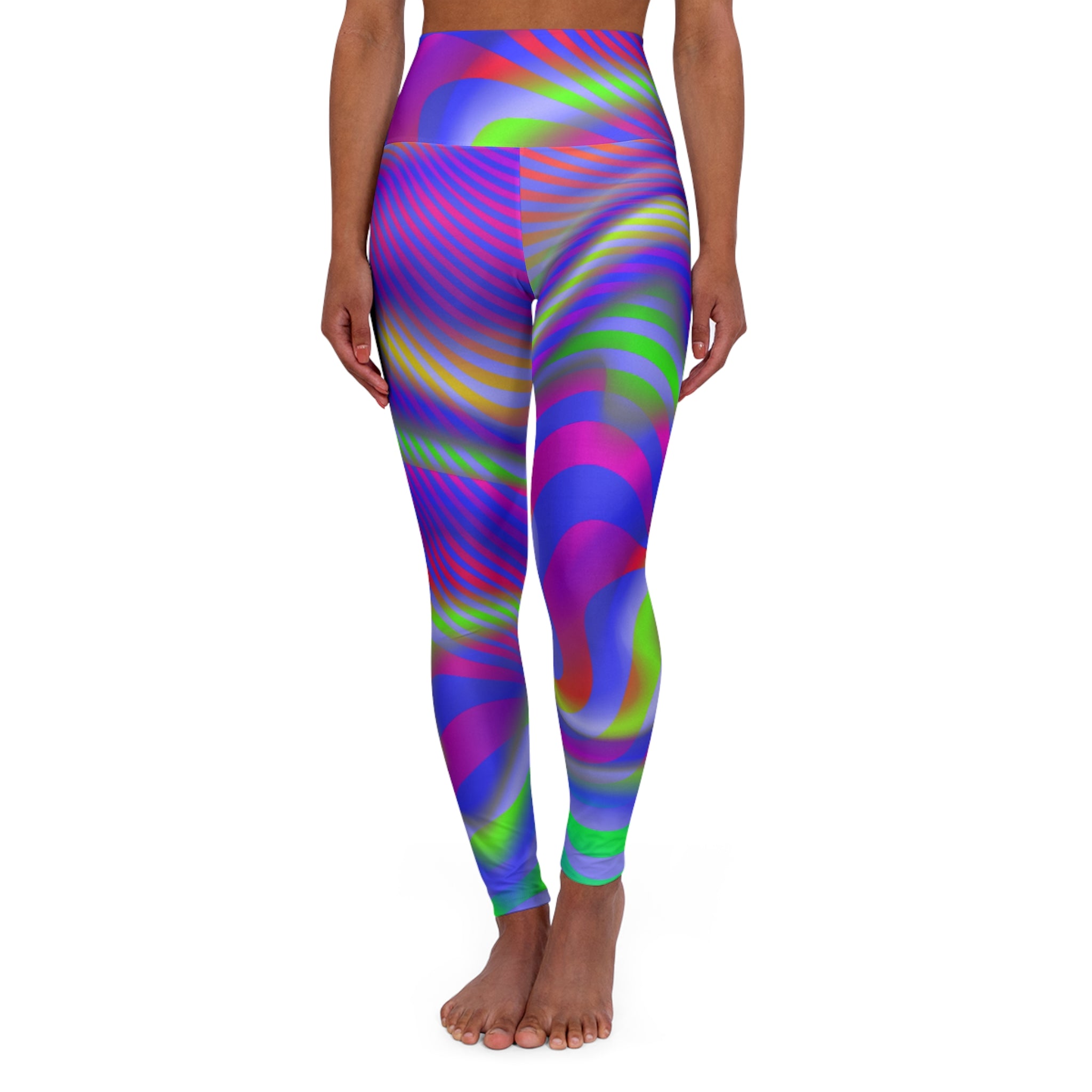 Spiral Wave High-Waisted Yoga Leggings