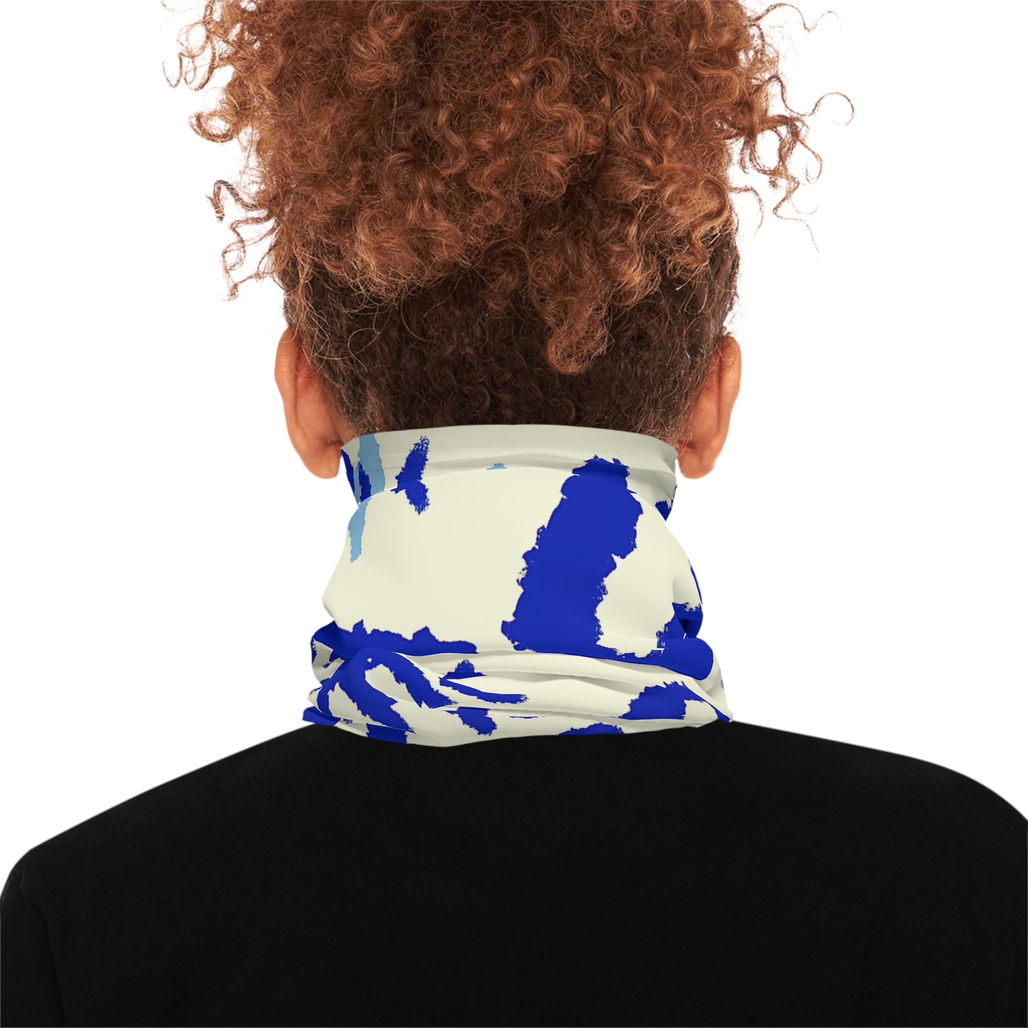 Blue Holiday Neck Face Cover– Lightweight Fashion Face Covering