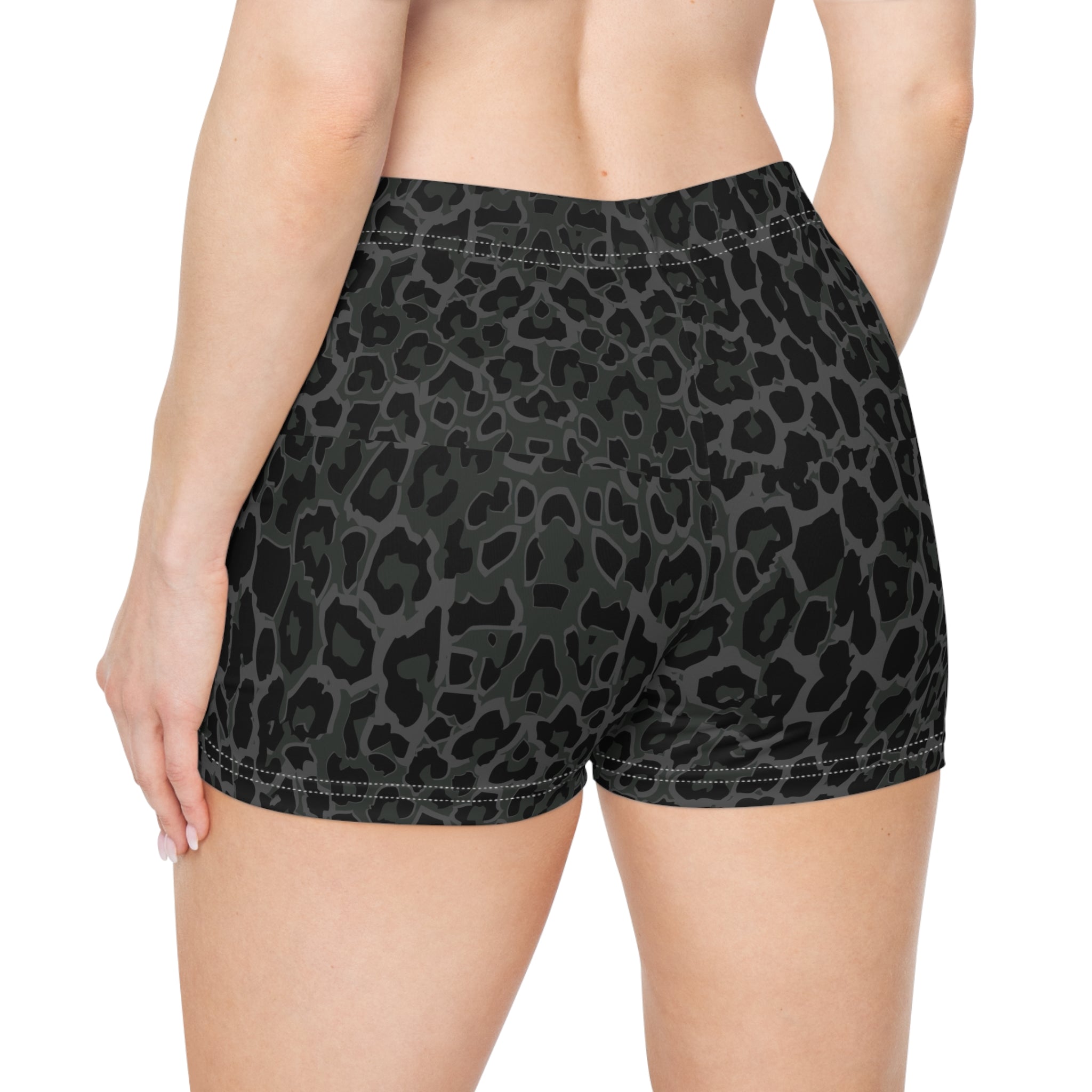 Charcoal Leopard Women's Shorts