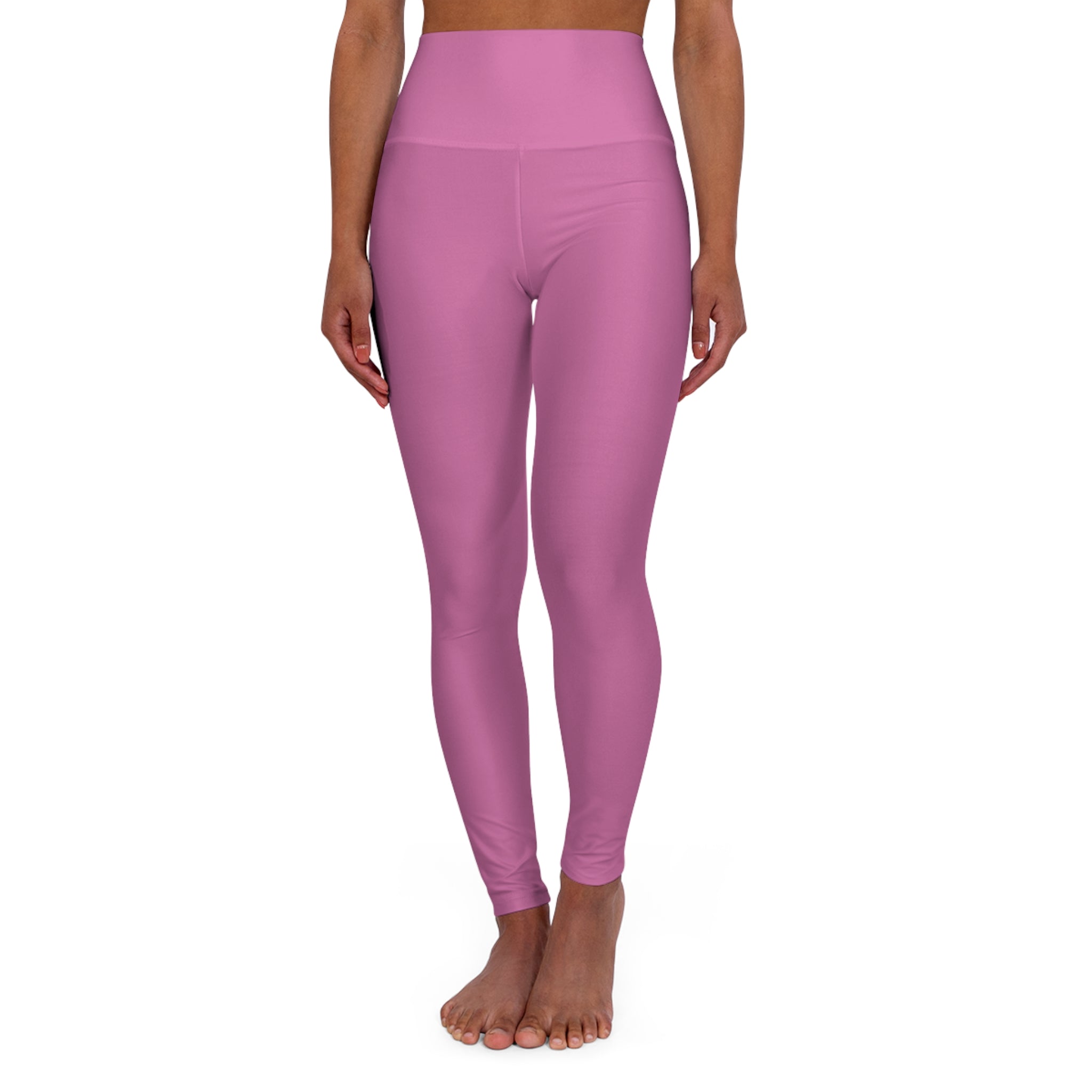 Squat-Proof High-Waisted Leggings—Light Pink
