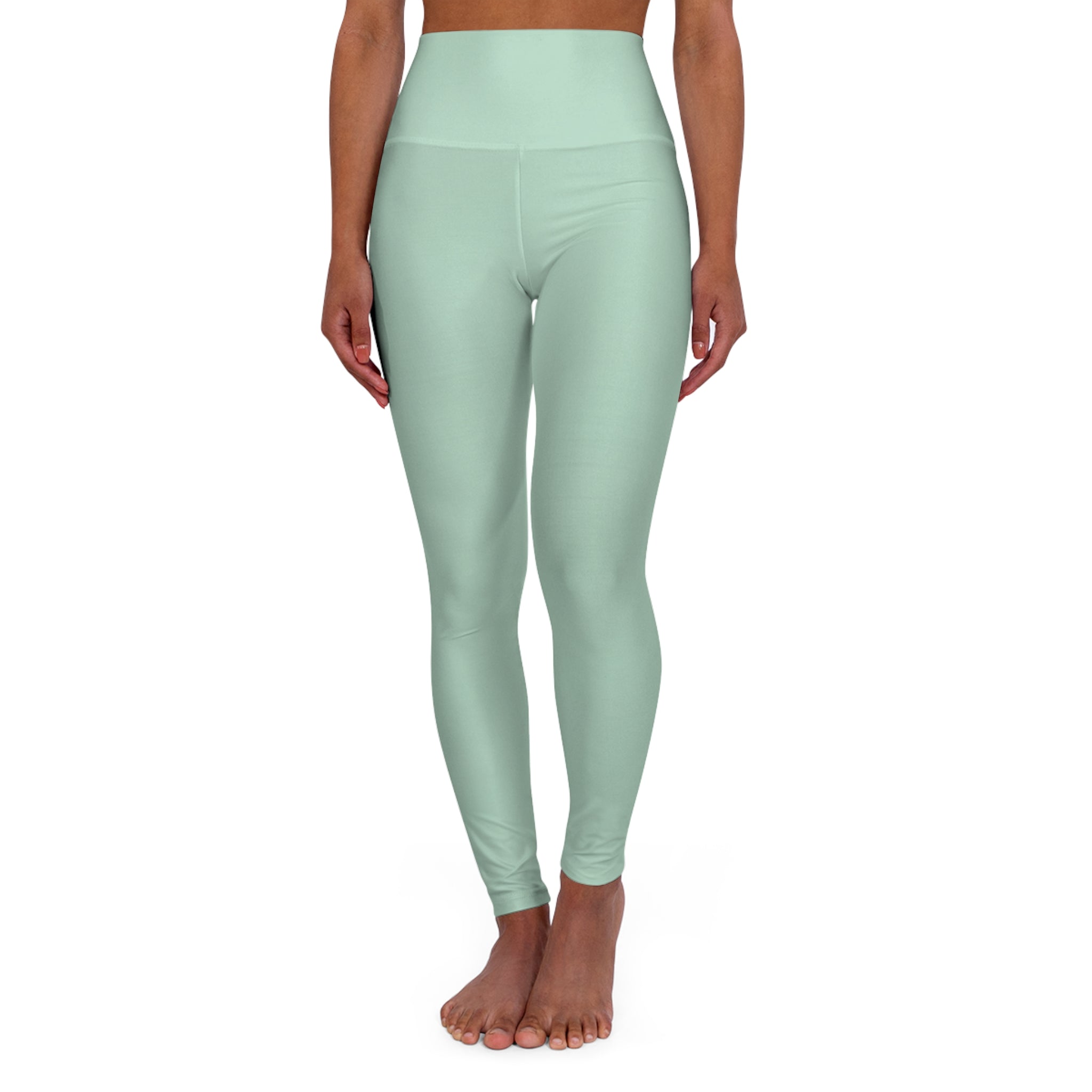 Squat-Proof High-Waisted Leggings– Mint Jelly 2026 Fashion Color