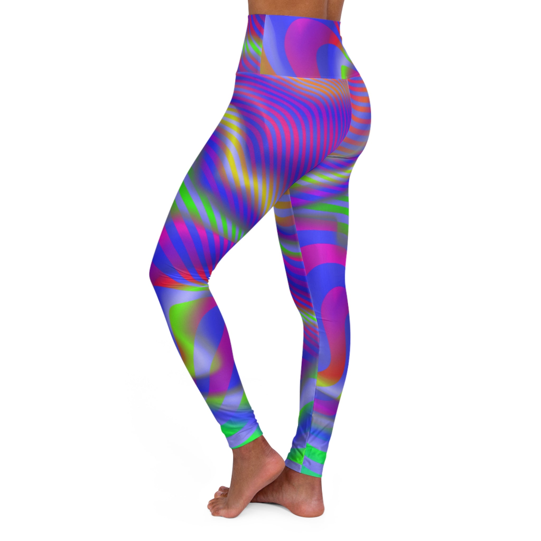 Spiral Wave High-Waisted Yoga Leggings