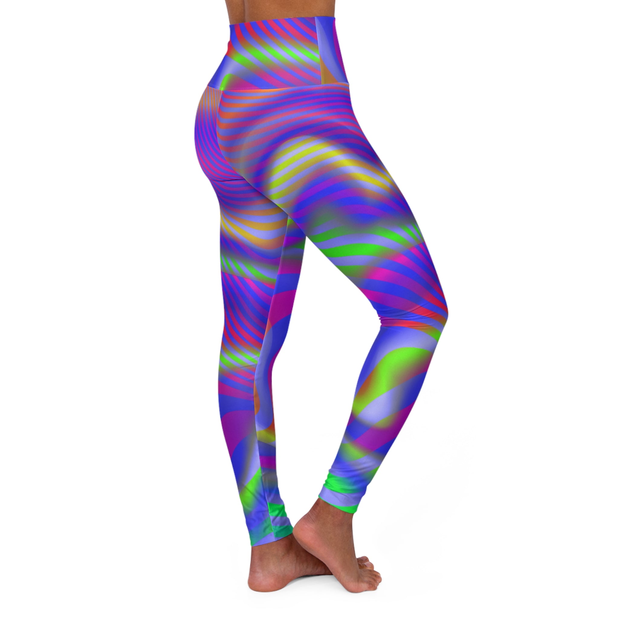 Spiral Wave High-Waisted Yoga Leggings