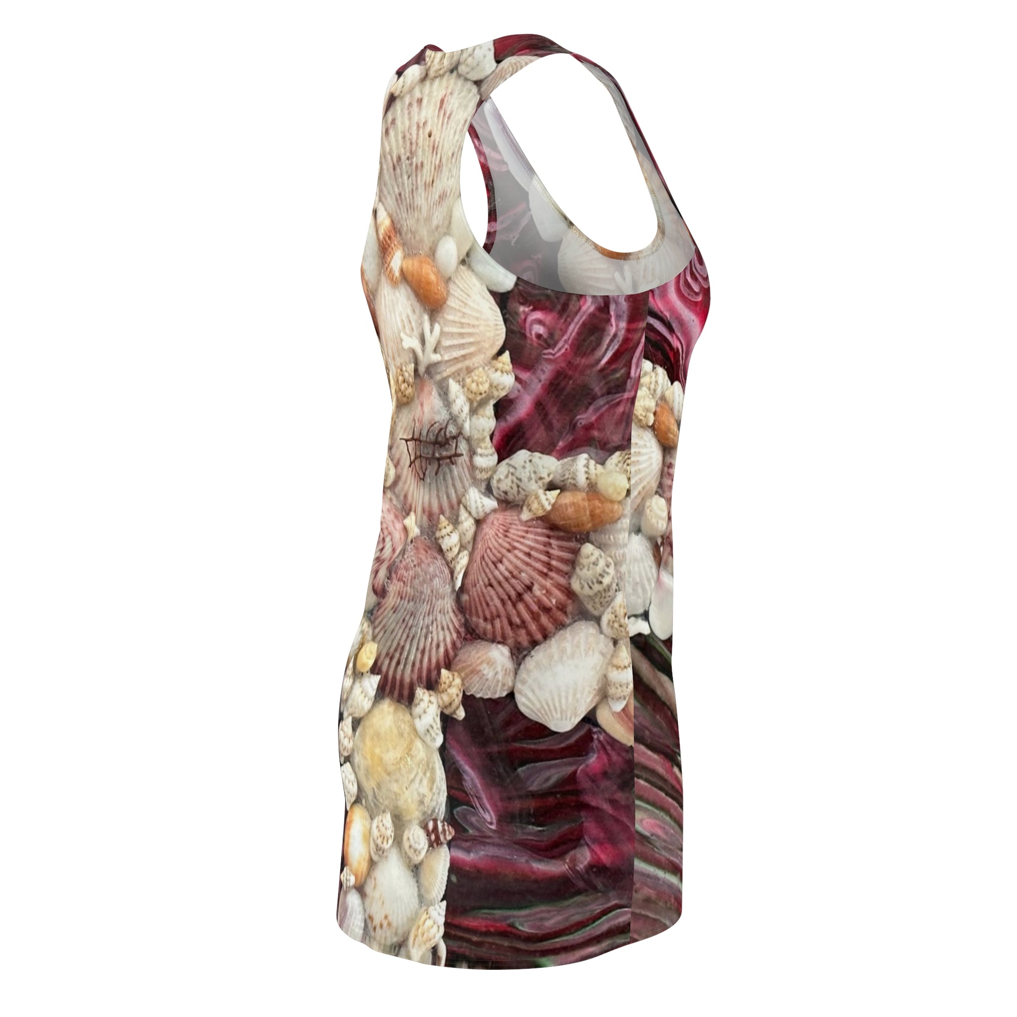 Coastal Shells Abstract Racerback Dress