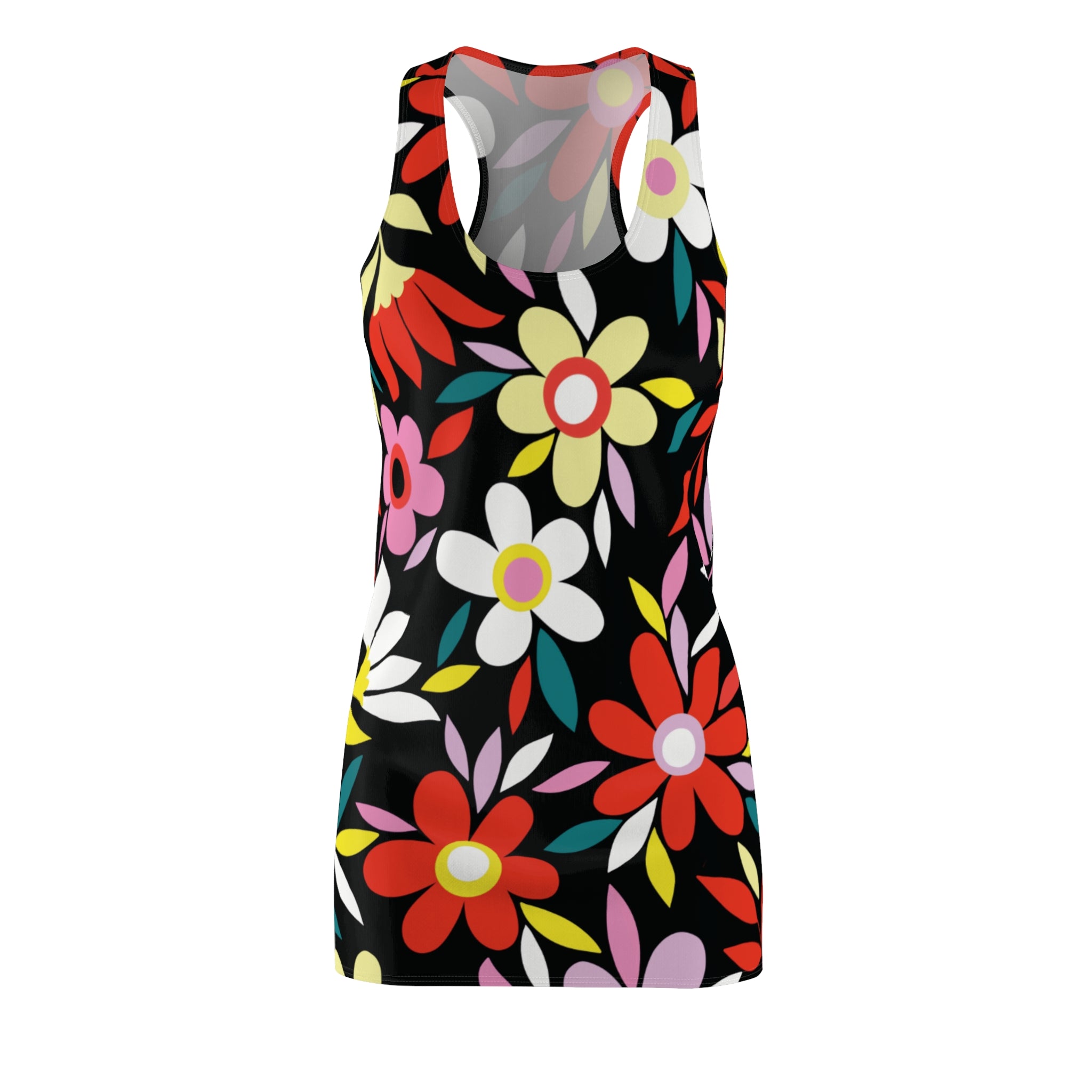 Floral Colorful Daisy Print Racerback Dress