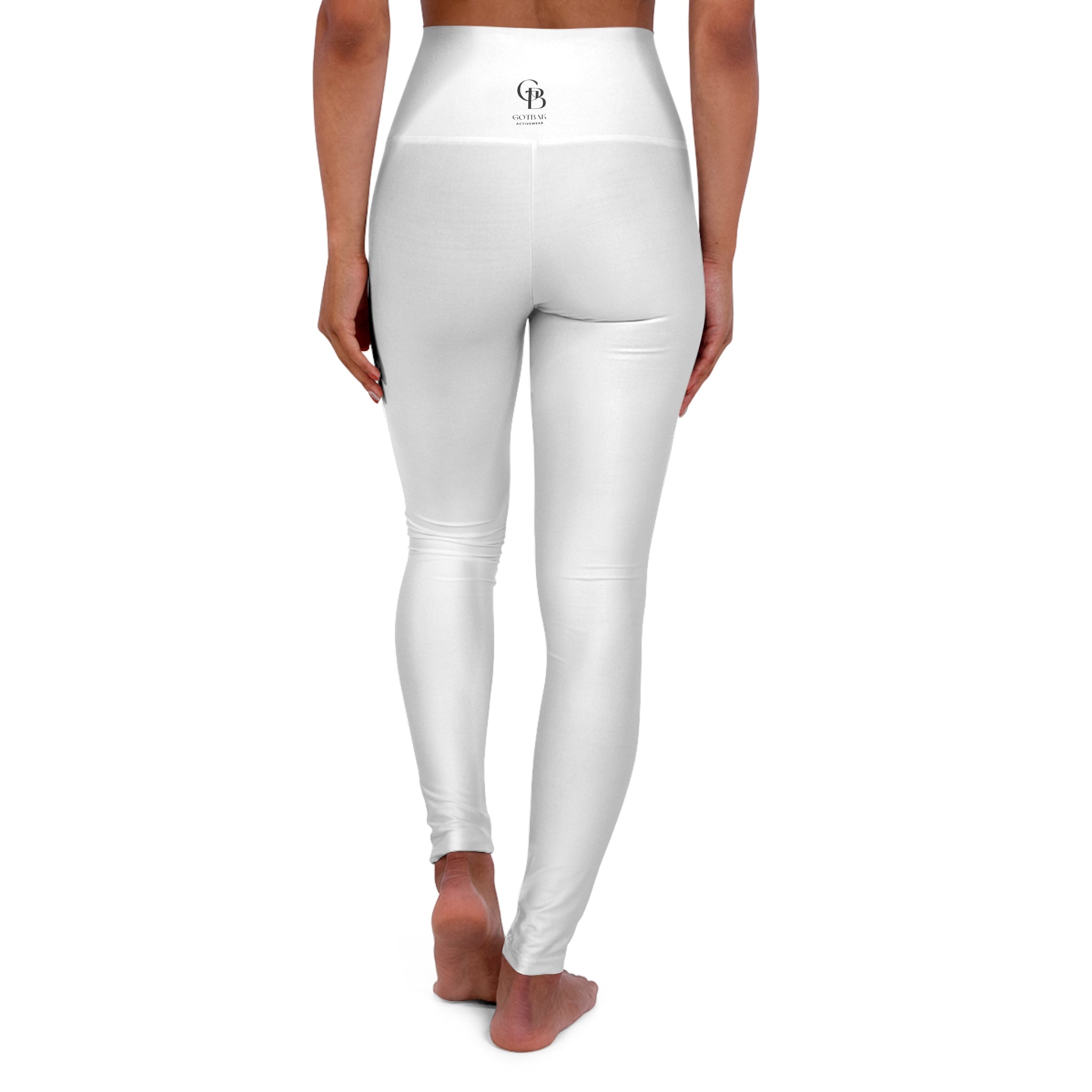 Squat-Proof High-Waisted Leggings -Pearl White