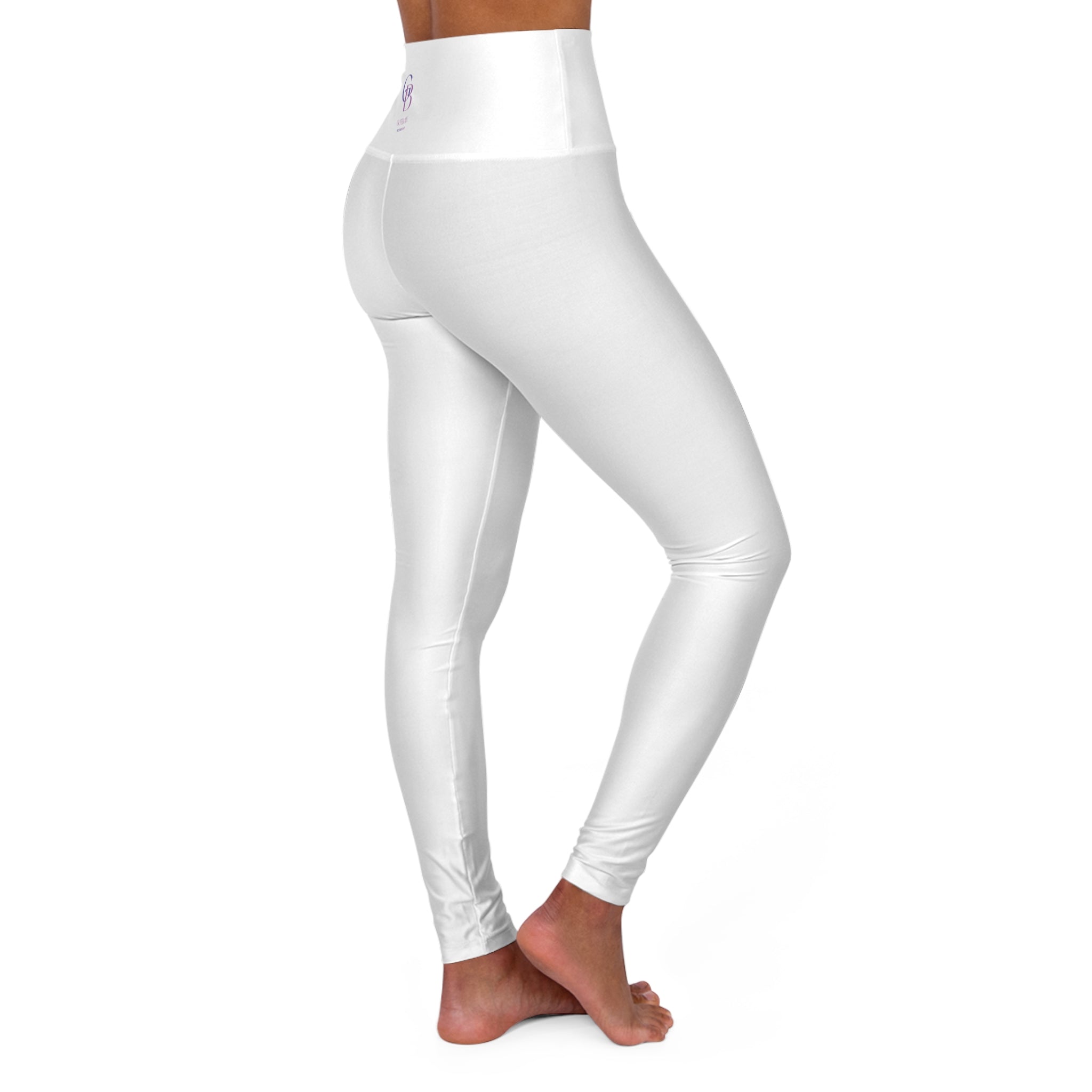 Squat-Proof High-Waisted Leggings- White
