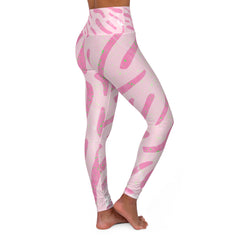 Squat-Proof High-Waisted Leggings-Palm Beach Party Print