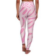 Squat-Proof High-Waisted Leggings-Palm Beach Party Print