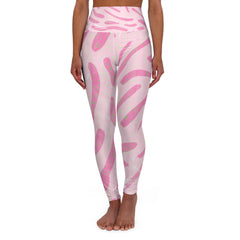 Squat-Proof High-Waisted Leggings-Palm Beach Party Print