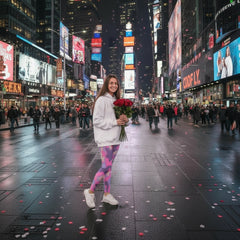 Squat-Proof High-Waisted Leggings--Pink Purple Camouflage