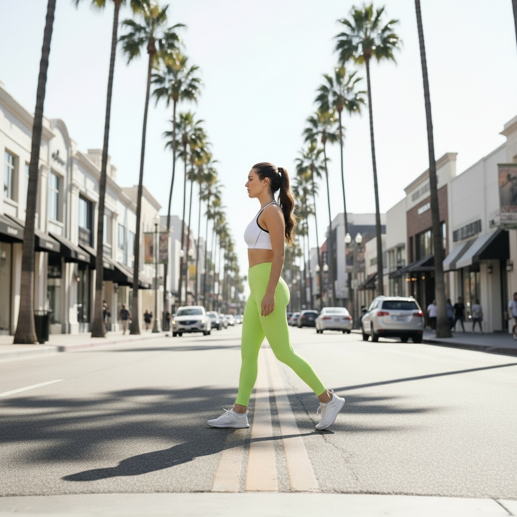 Squat-Proof High-Waisted Leggings — Green Glow 2026 Fashion Color