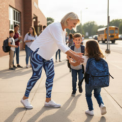 Squat-Proof High-Waisted Leggings — Deep Sea Mix