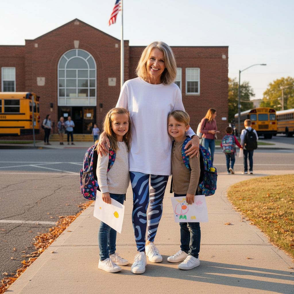 Squat-Proof High-Waisted Leggings — Deep Sea Mix