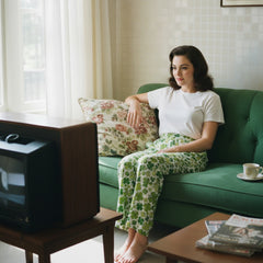 Women's Shamrock Pajama Pants — Green Clover Lounge Sleepwear for St. Patrick's Day