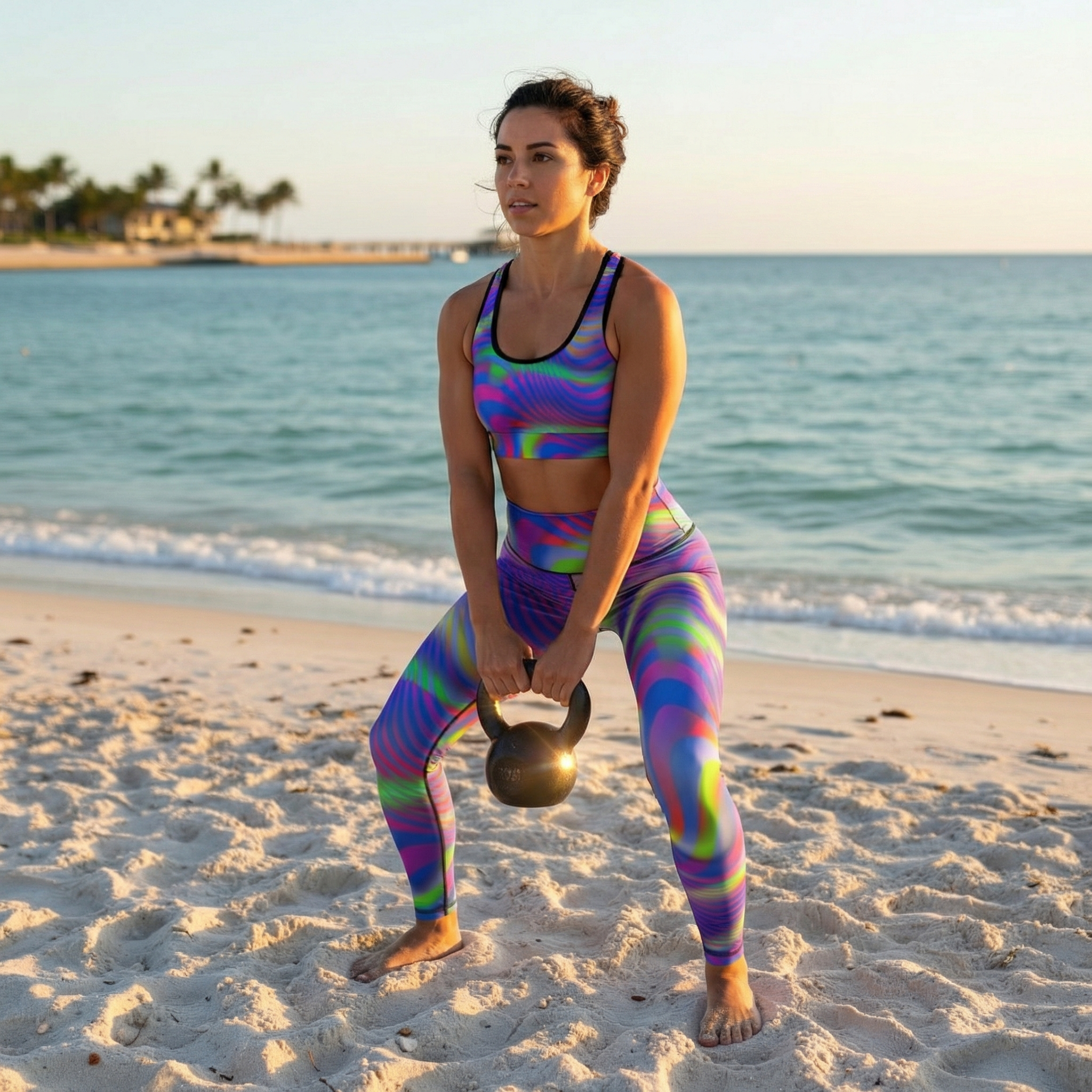 Spiral Wave High-Waisted Yoga Leggings