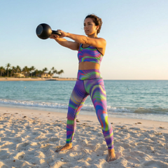 Spiral Wave High-Waisted Yoga Leggings