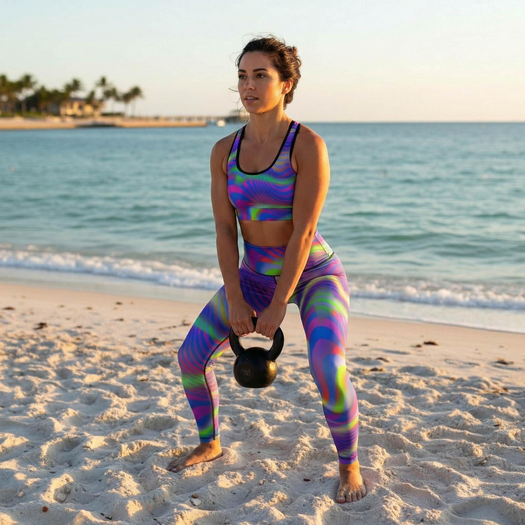 Spiral Wave High-Waisted Yoga Leggings