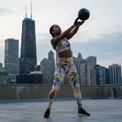 Sunset Palms High-Waist Yoga Leggings — Tropical Beach