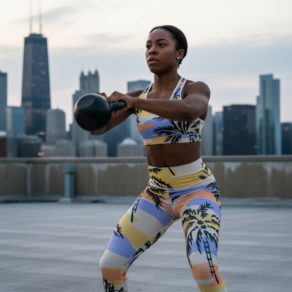 Sunset Palms Sports Bra