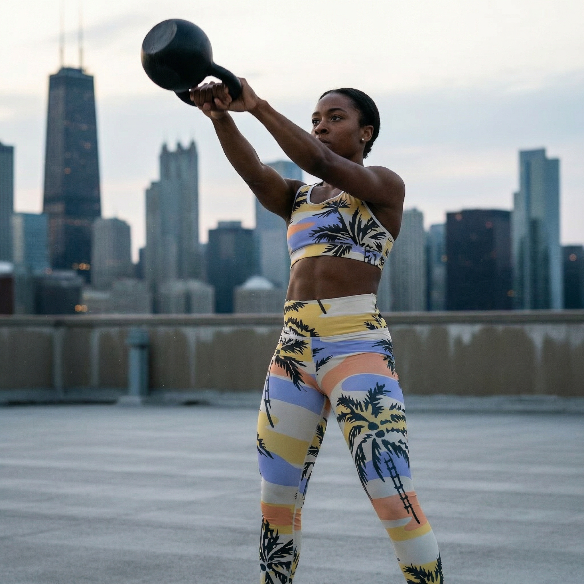 Sunset Palms Sports Bra