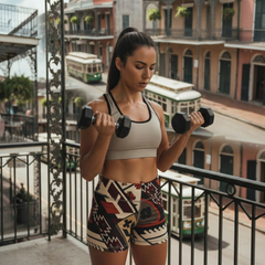 Southwestern Aztec Pattern Women's Workout Shorts