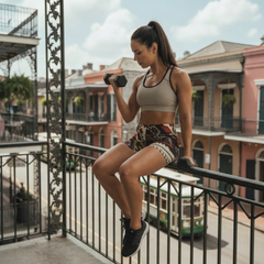 Southwestern Aztec Pattern Women's Workout Shorts