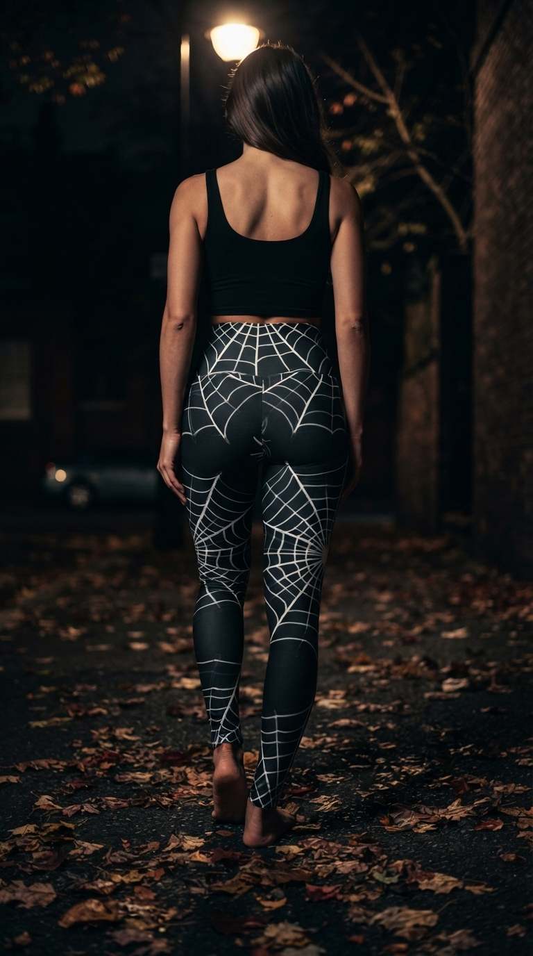 Spider Web Halloween Leggings — Obsidian Web