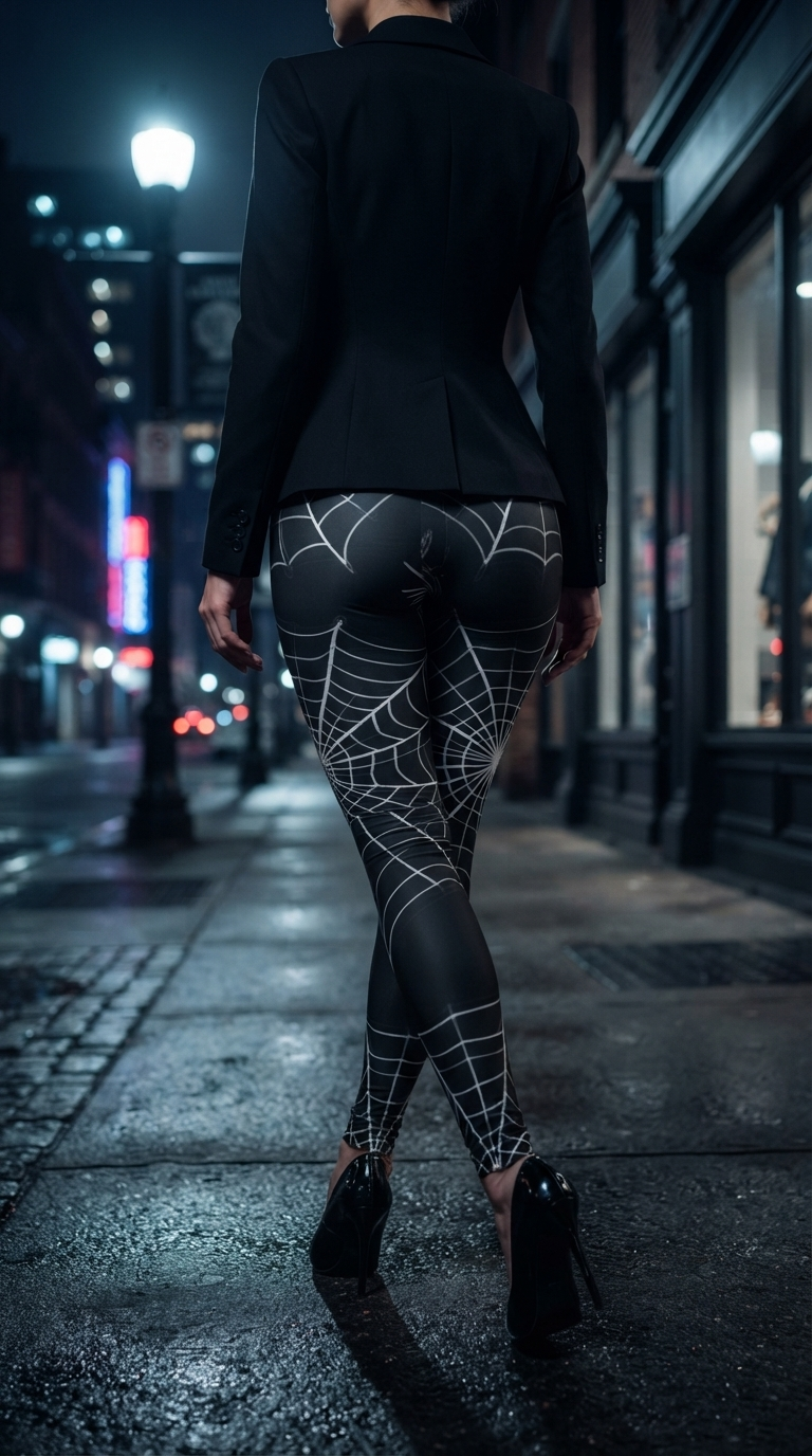Spider Web Halloween Leggings — Obsidian Web