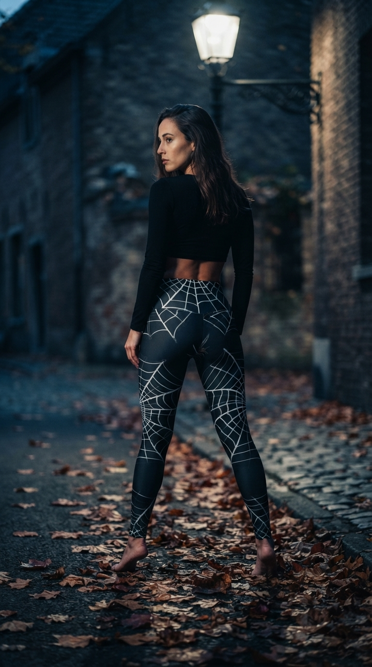 Spider Web Halloween Leggings — Obsidian Web