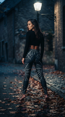 Spider Web Halloween Leggings — Obsidian Web