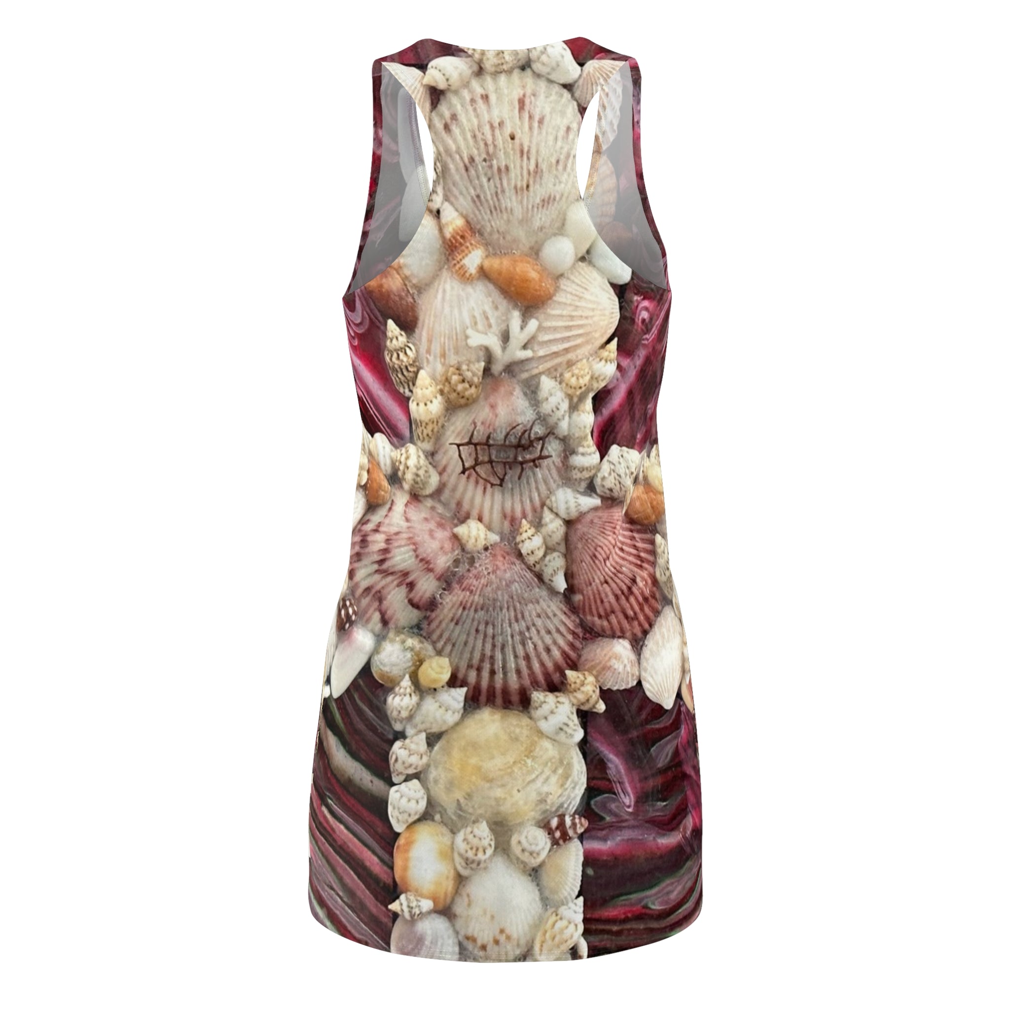 Coastal Shells Abstract Racerback Dress