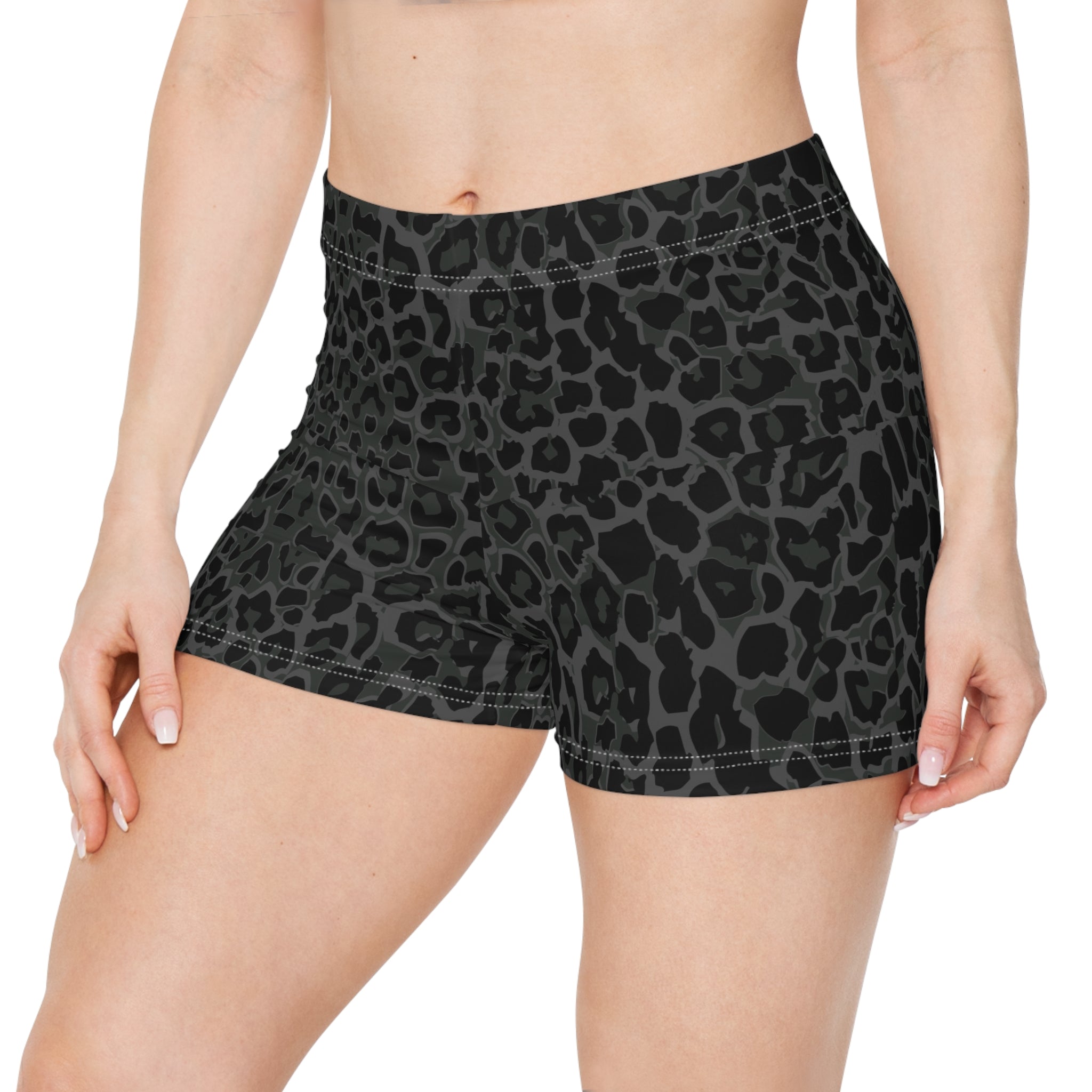 Charcoal Leopard Women's Shorts