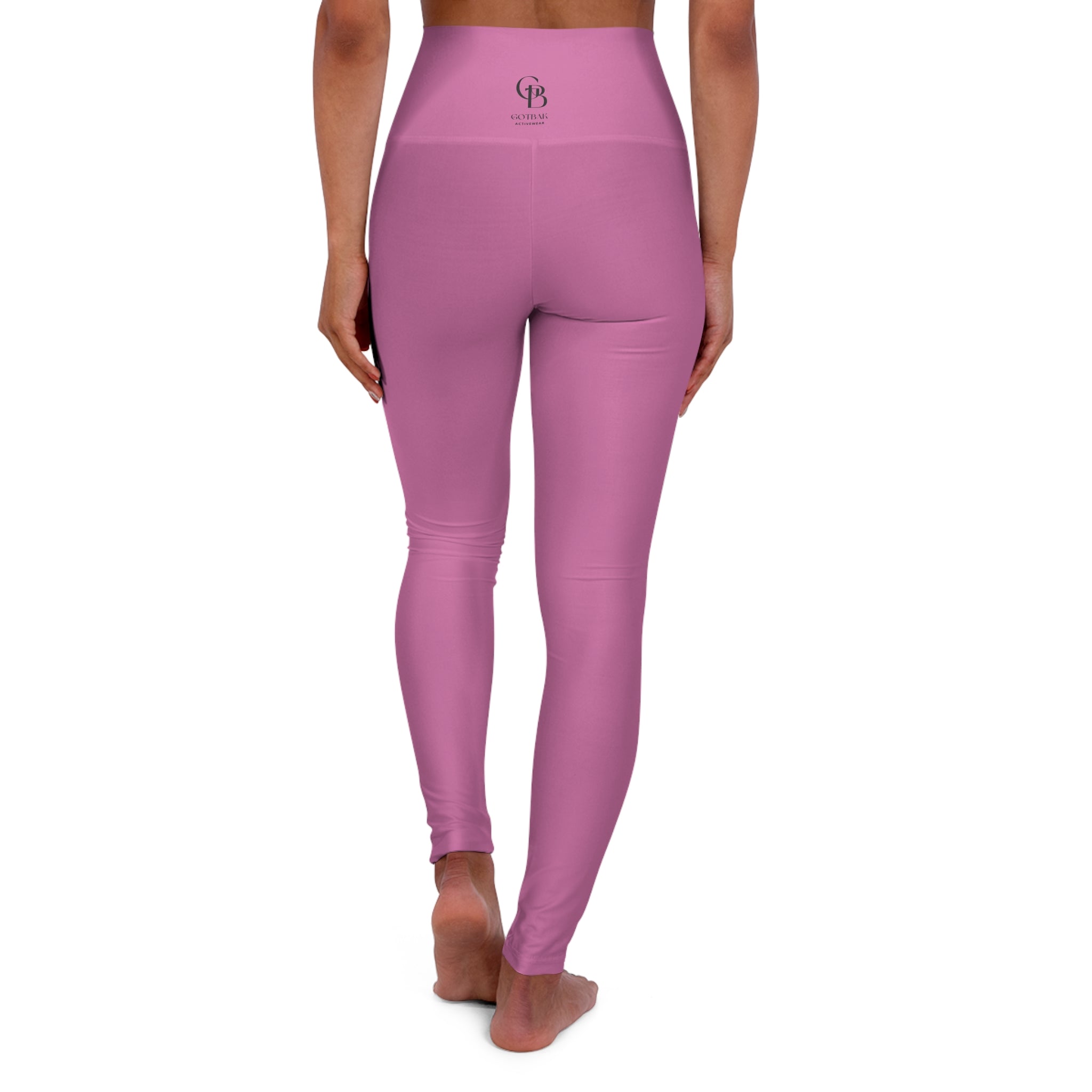 Squat-Proof High-Waisted Leggings—Light Pink