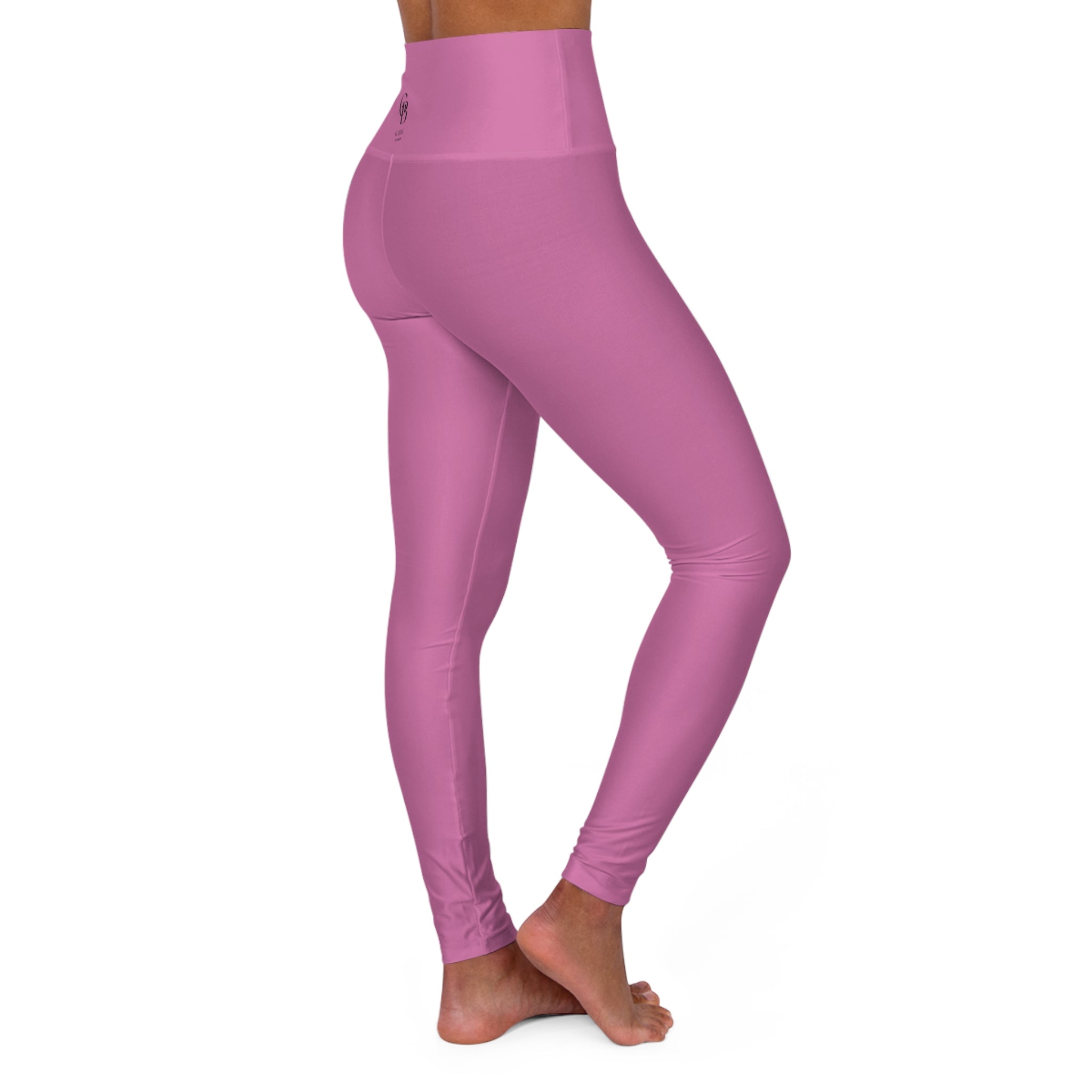 Squat-Proof High-Waisted Leggings—Light Pink