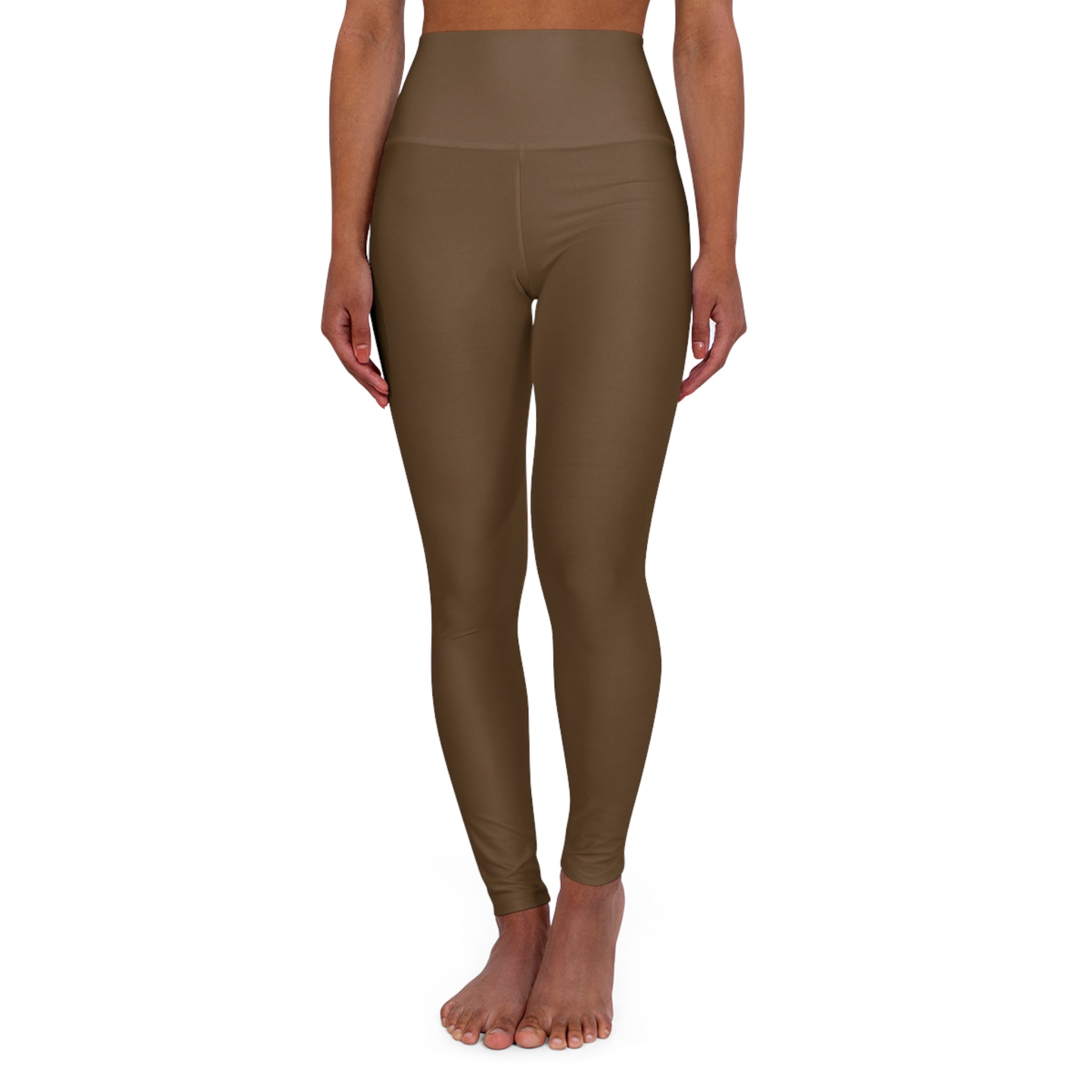 Squat-Proof High-Waisted Leggings— Cocoa Powder 2026 Fashion Color