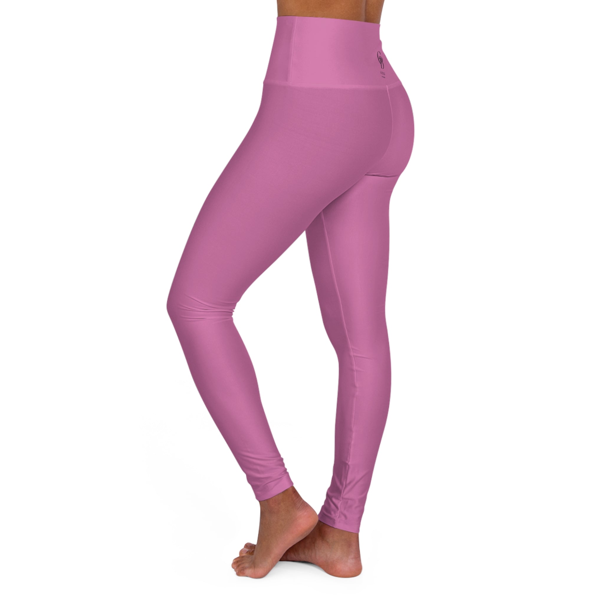 Squat-Proof High-Waisted Leggings—Light Pink